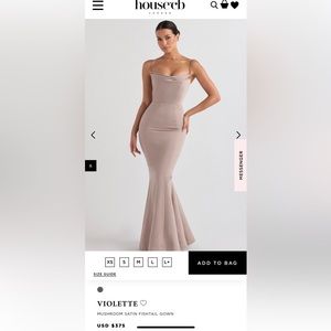 VIOLETTE HOUSE OF CB DRESS IN COLOR MUSHROOM